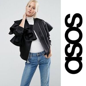 ASOS Ruffle Bomber Jacket